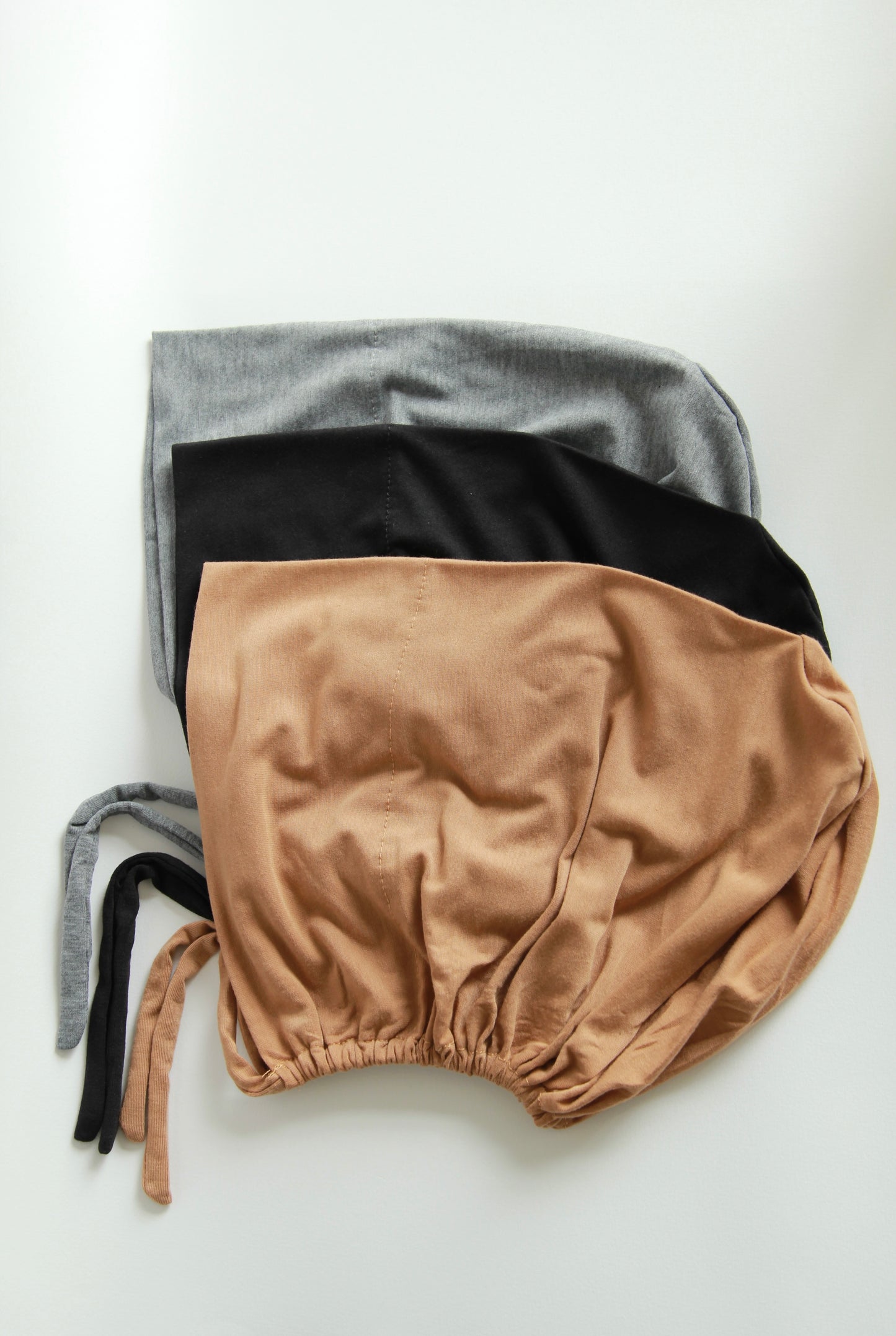 Grey - Tie Back Hijab Cap