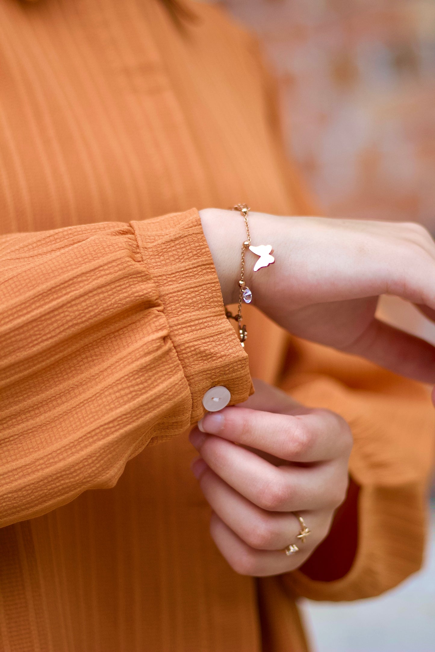 Rust Pleated Set