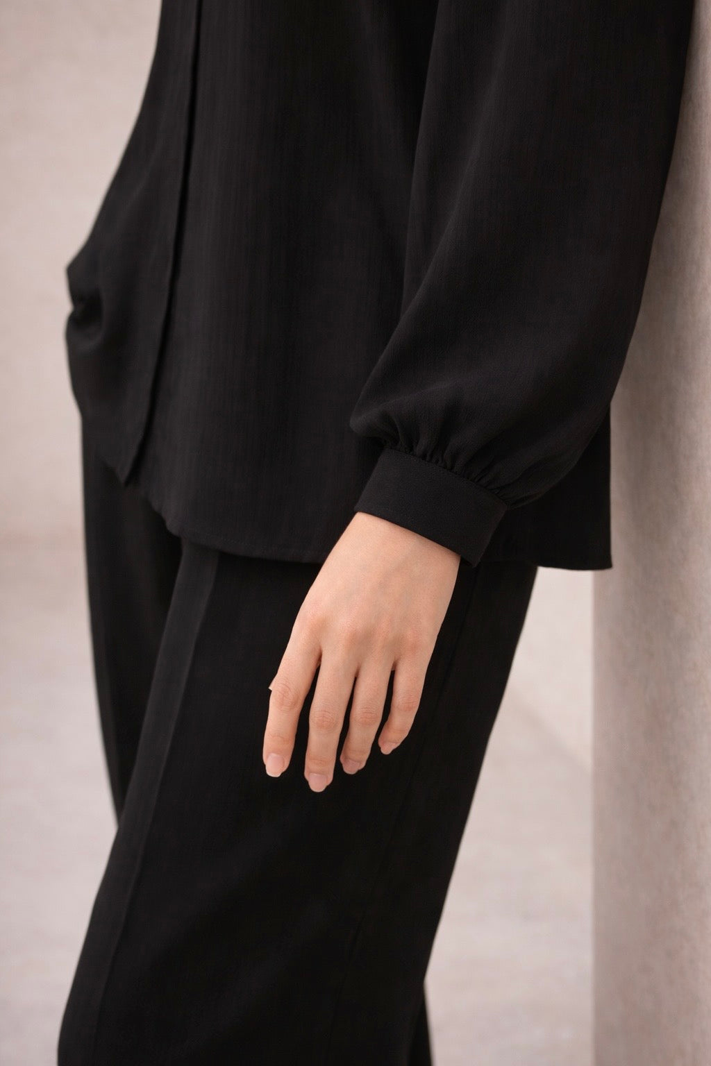 Midnight Pleated Set